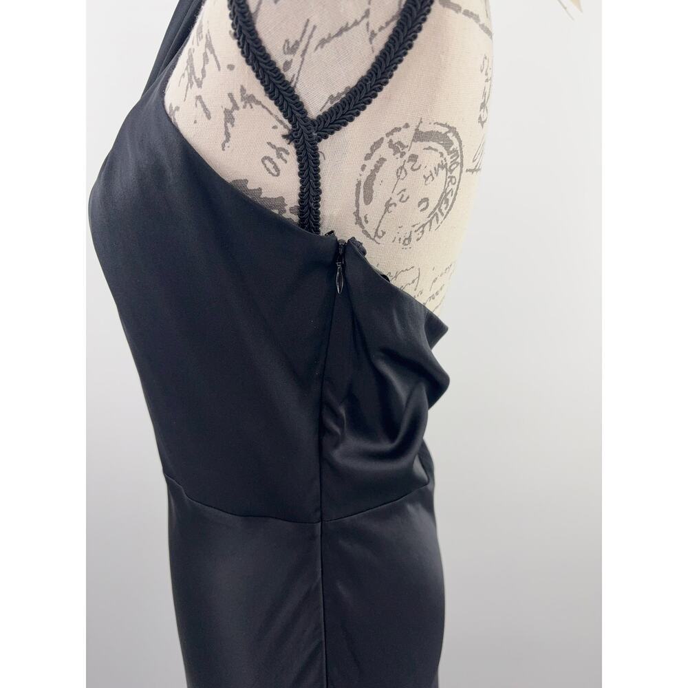 B55 Veronica Beard Alberta Silk Evening Gown Dress 8 Halter Long Wedding Guest - Picture 8 of 13